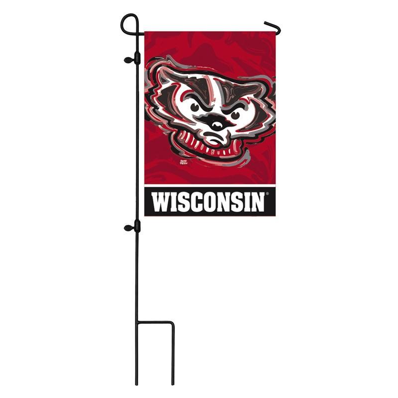 Wisconsin Badgers Patton Garden Flag