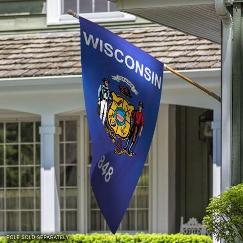 State of Wisconsin vertical house banner flag 