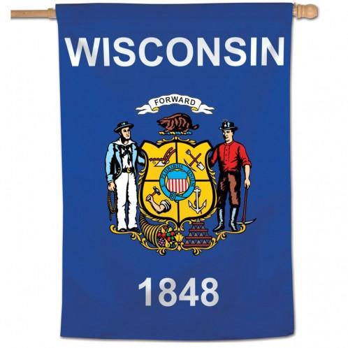 State of Wisconsin vertical house banner flag